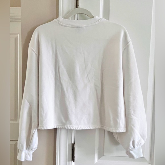 Cropped White Pullover Sweater - Picture 2 of 5